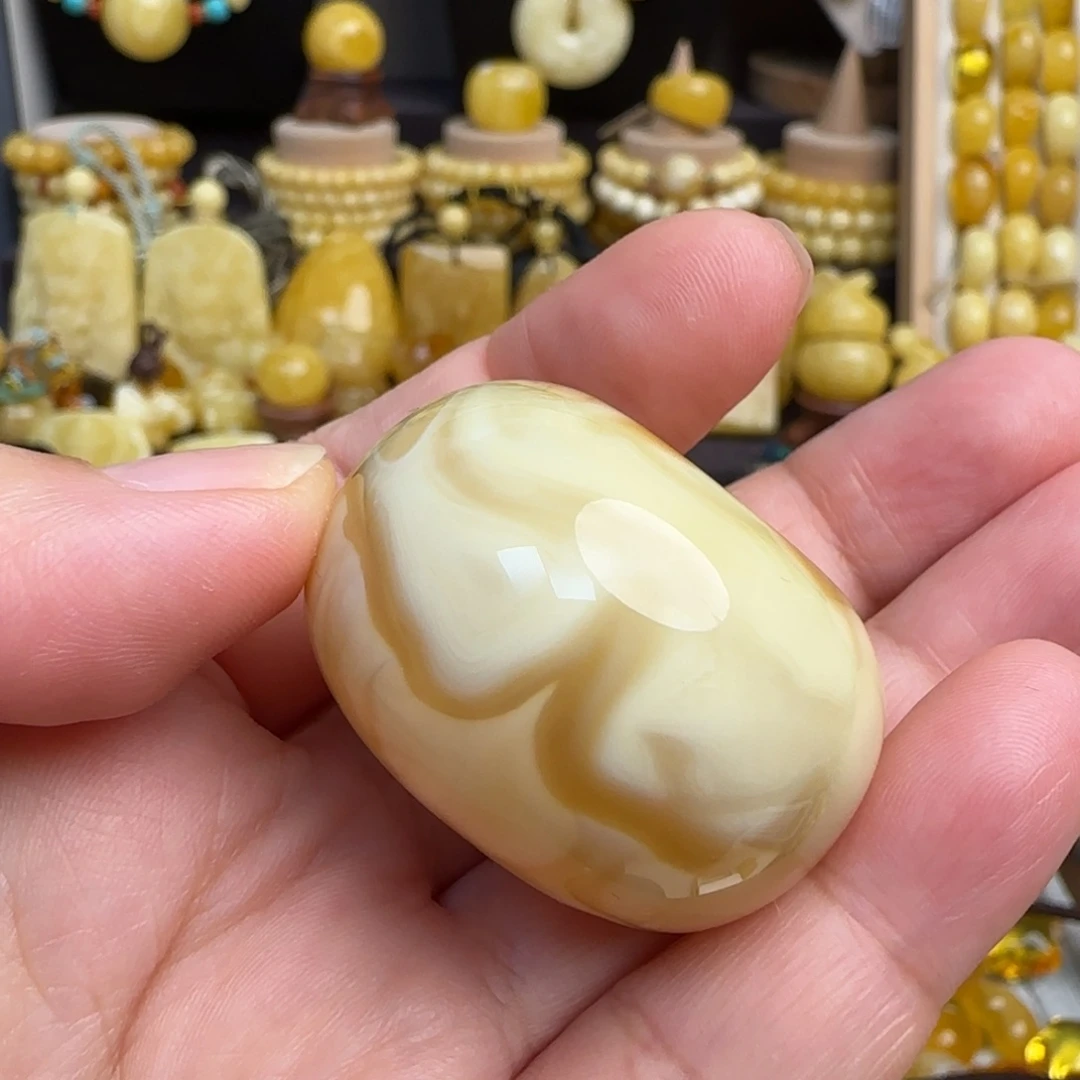 未镶嵌吊坠(不含链)琥珀天然俄料溶洞妖花蜜蜡平安扣