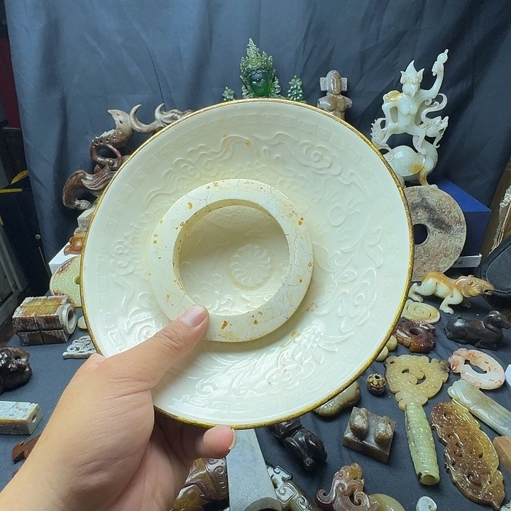 铭***博琉璃手工艺品精品瓷器玉一件好