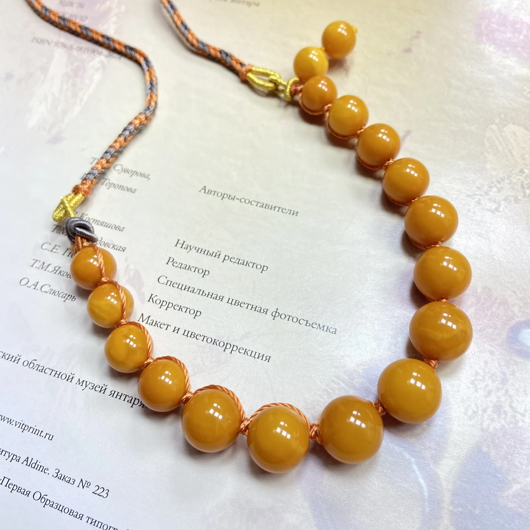 欧洲回流老蜜蜡编织锁骨塔链手工百搭简约精致