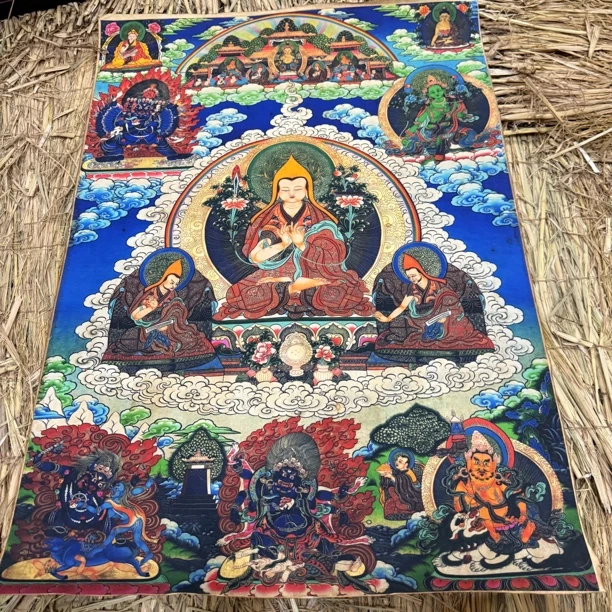 高端精品客巴大士绘画类唐卡AA60