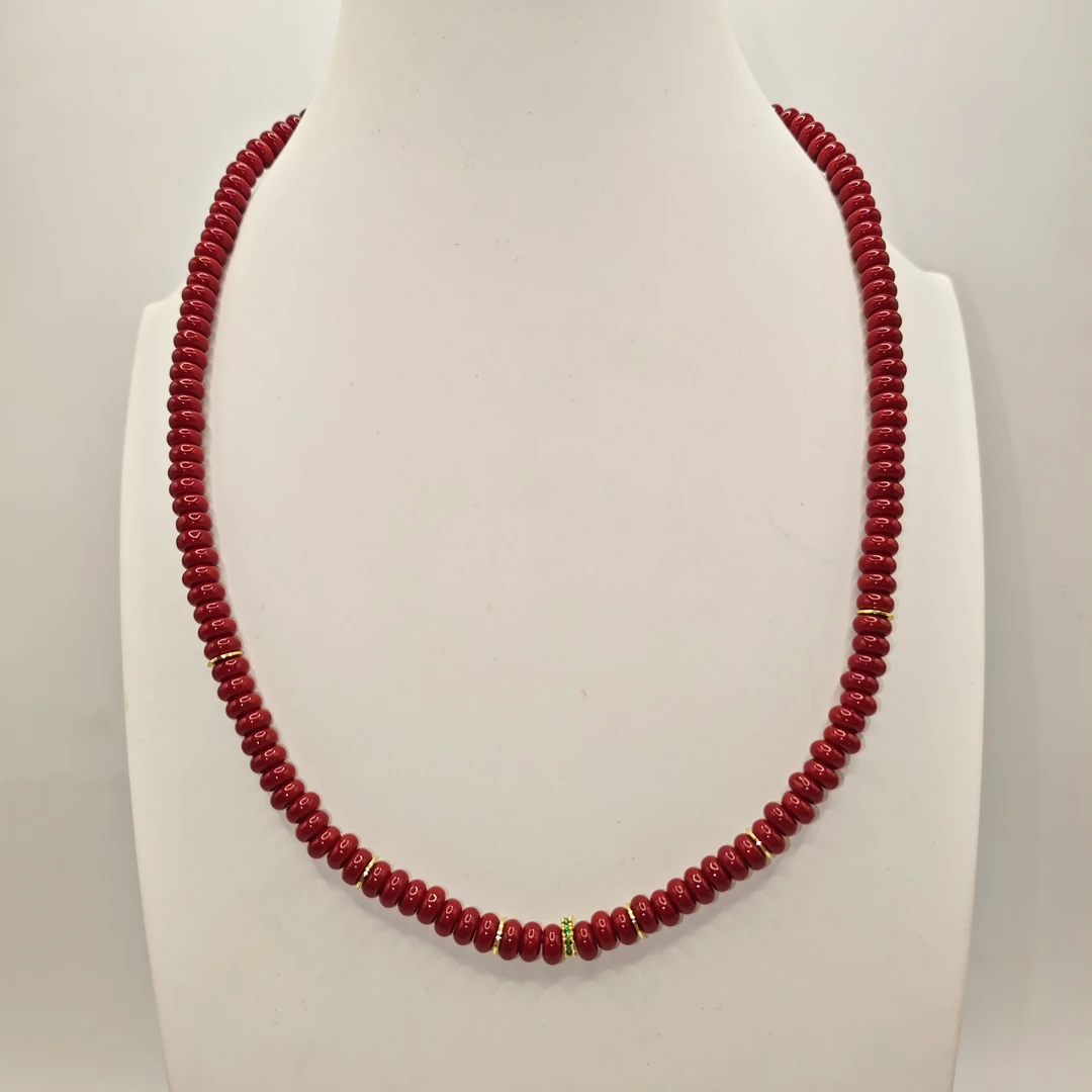 7号H120杉6mm算盘珠项链