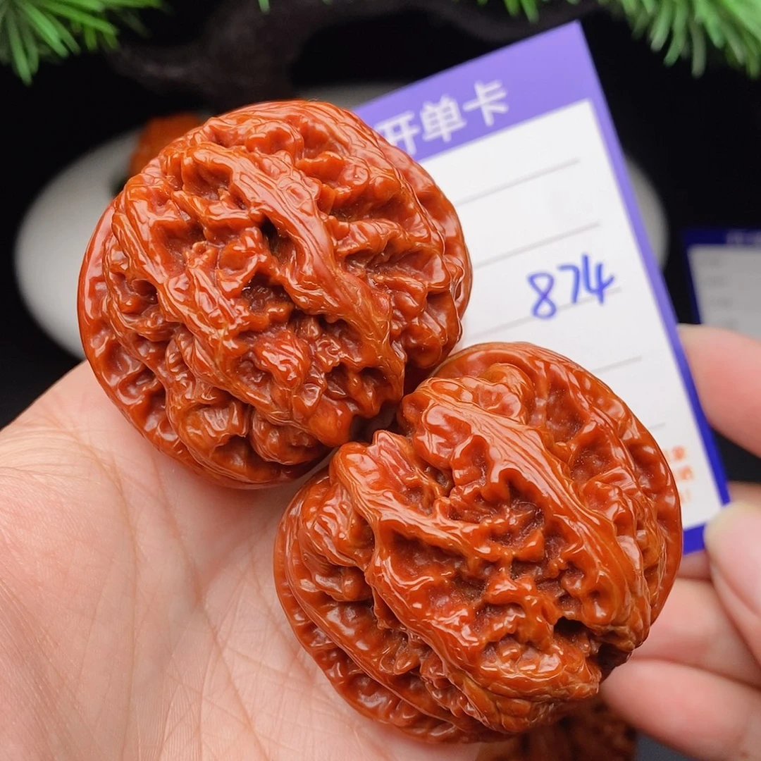 文玩核桃把件49粗筋874