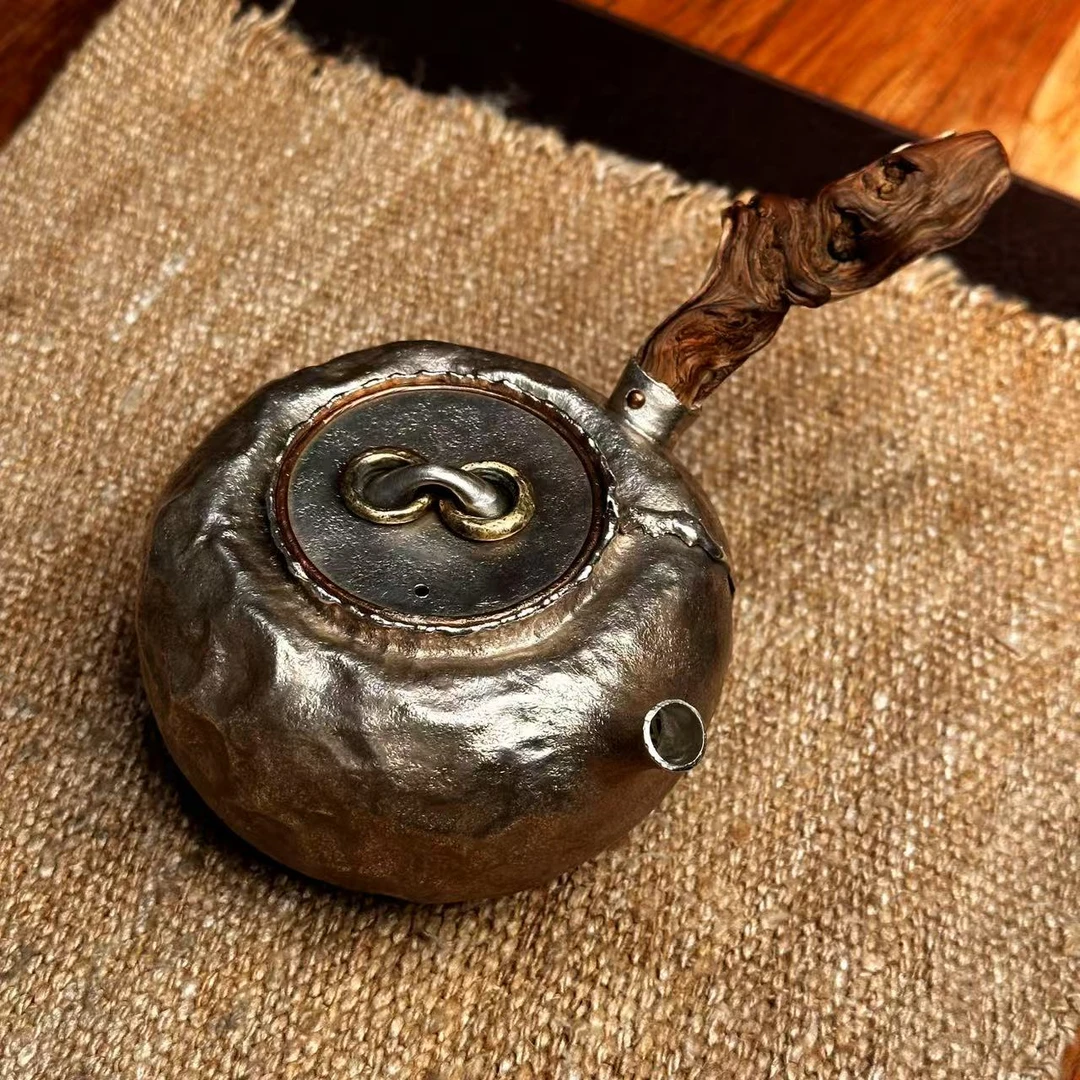 全手侧把泡壶煮水银壶