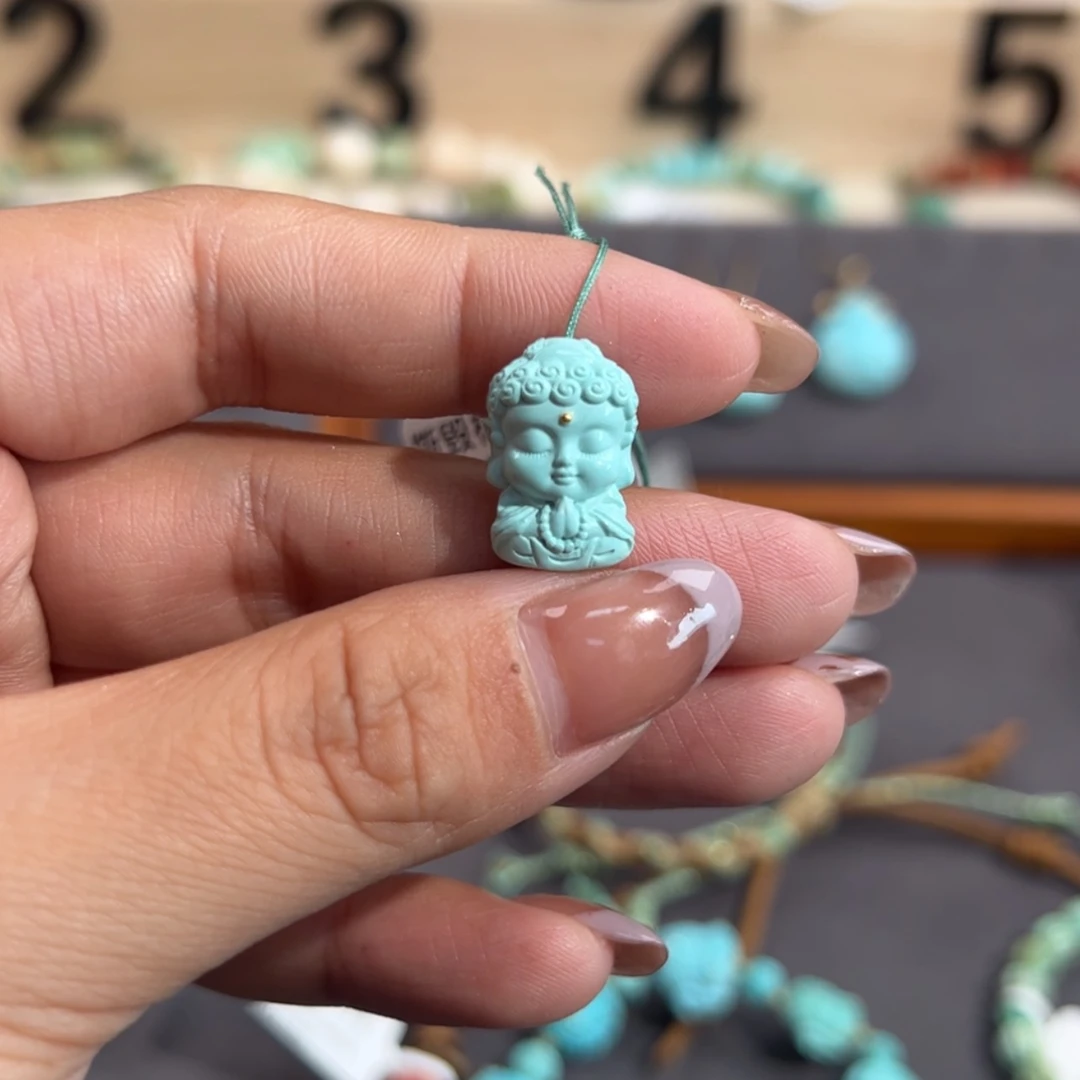 【闪购商品】未镶嵌绿松石把件宝宝佛配饰