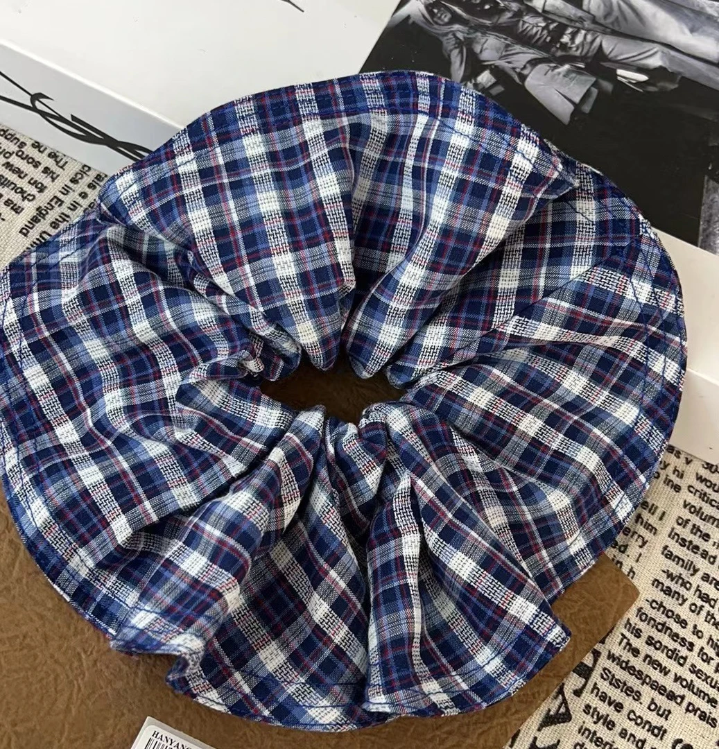 经典格子韩系发圈高货