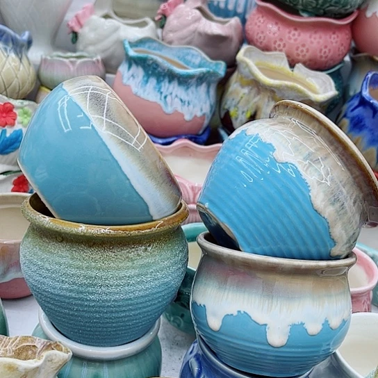 多肉绿植陶瓷花盆9.9包邮