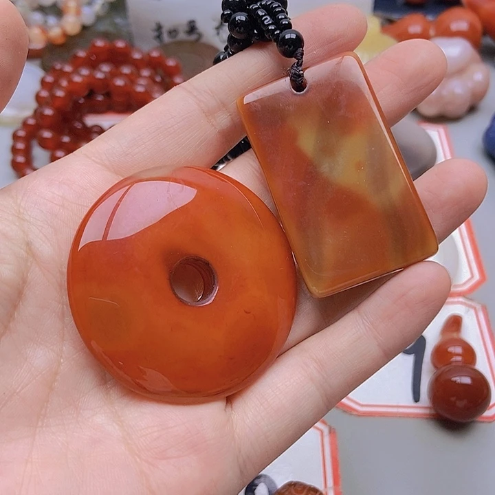 【闪购商品】未镶嵌玛瑙/玉髓珠宝半成品红****H