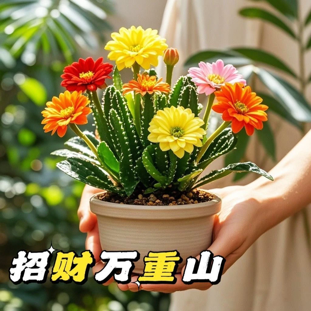 招财圣诞万重山【锦】仙人掌多肉四季常青好养办公室内花卉盆栽种球