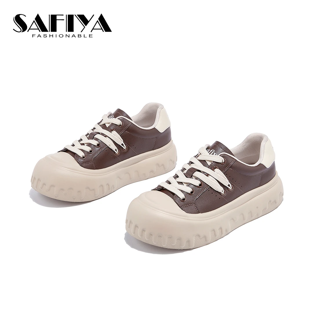 索菲娅Safiya2025秋季新款系带舒适百搭时尚休闲鞋女SFD3112D98
