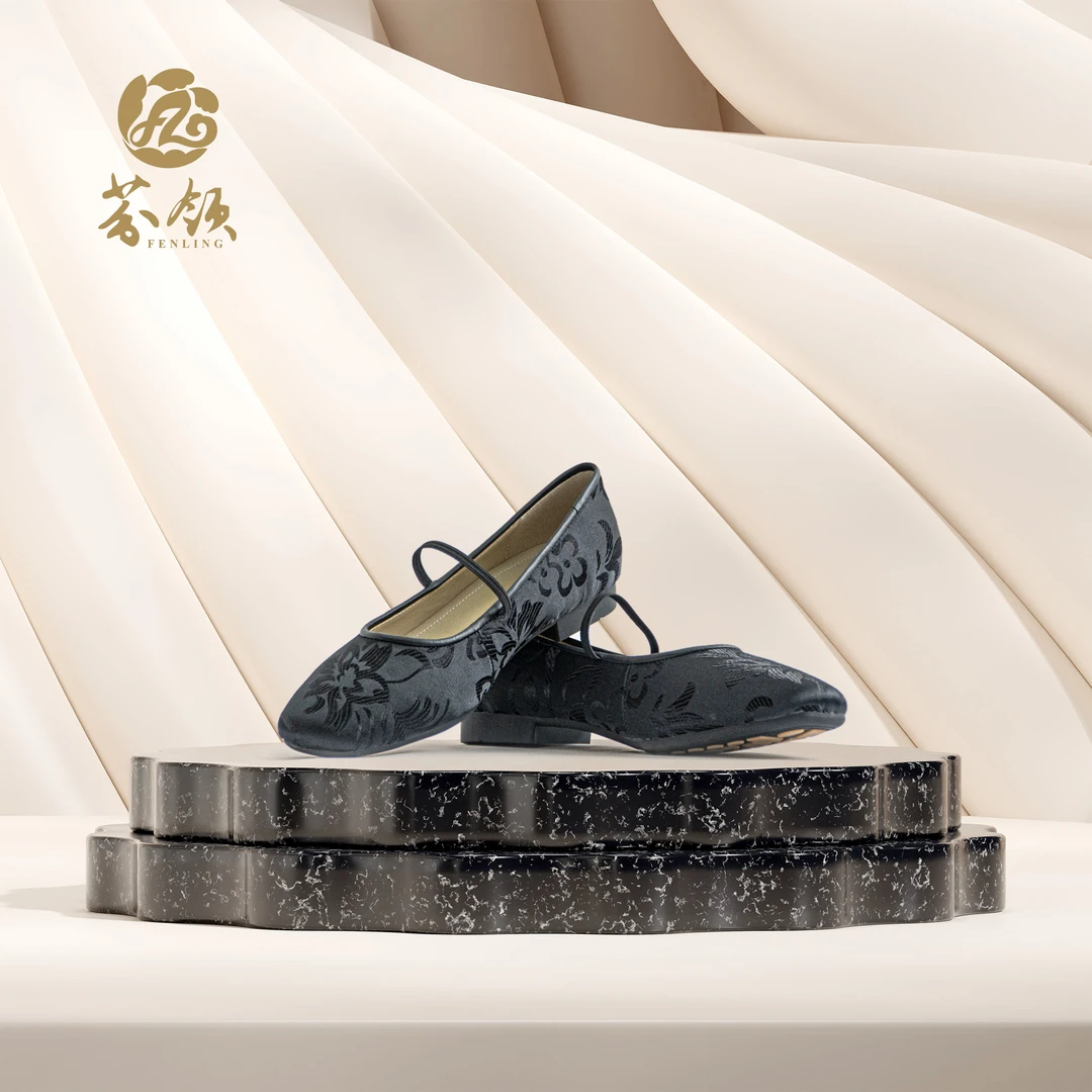 芬领-锦瑟/语墨-新国风柔软小香风宋锦40姆米设计感单鞋