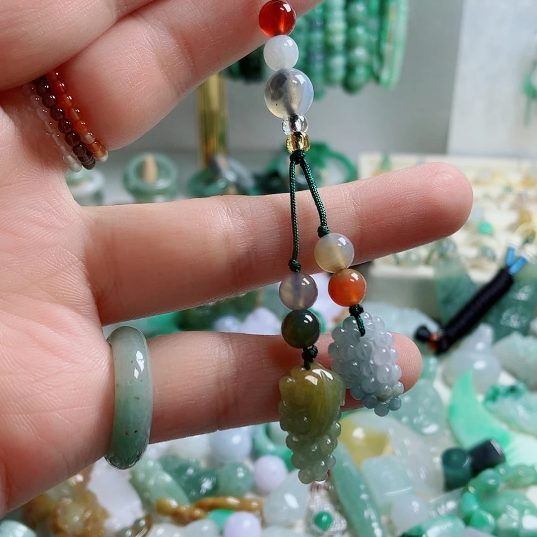 颈饰未镶嵌翡翠09手机挂