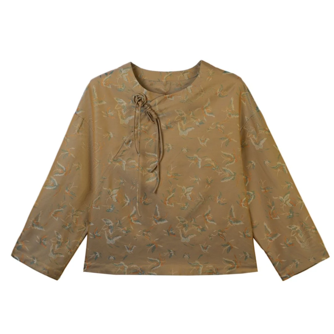 【苏大美】 蝴蝶斜襟锦罗小衫 157245