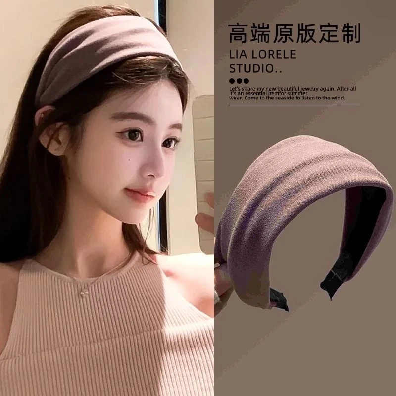 法式网红高颅顶发箍女气质减龄宽边复古夏季新款约会通勤百搭发卡