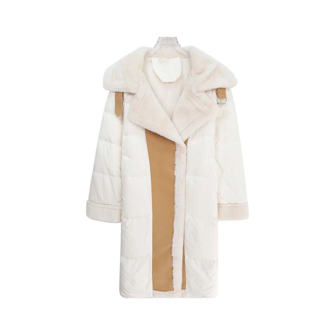 S 高级感小众设计拼接羽绒服女冬季新加厚中长款外套U374