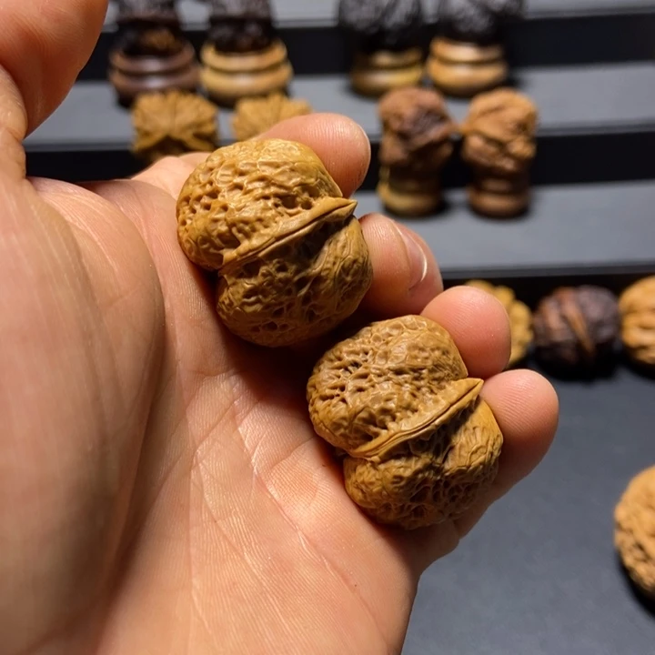 文玩核桃把件B玉蟾32mm