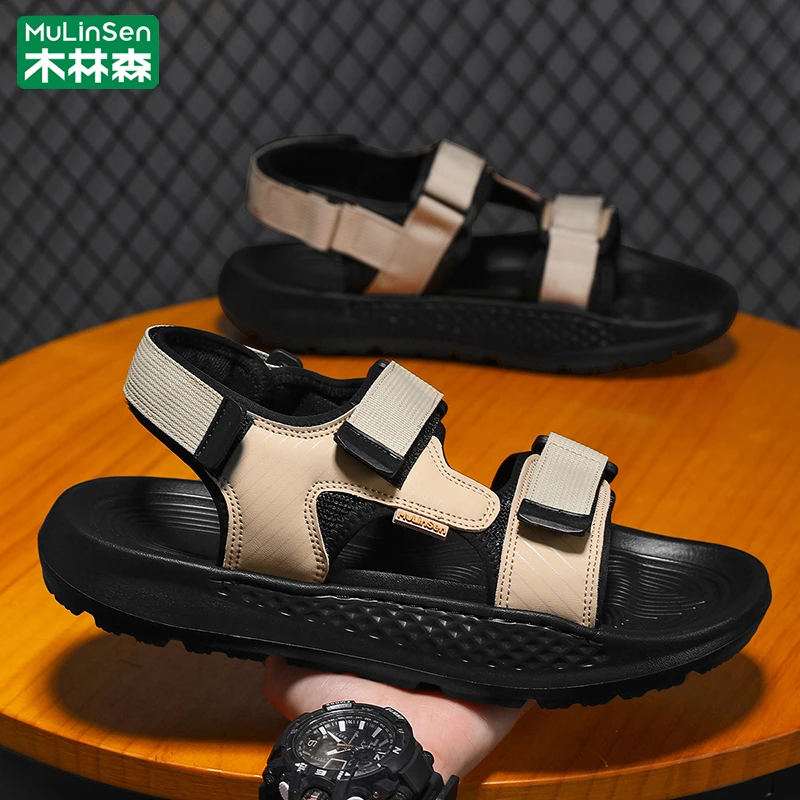 木林森青少年凉鞋男款夏季休闲运动凉拖防滑软底耐磨司机沙滩鞋男