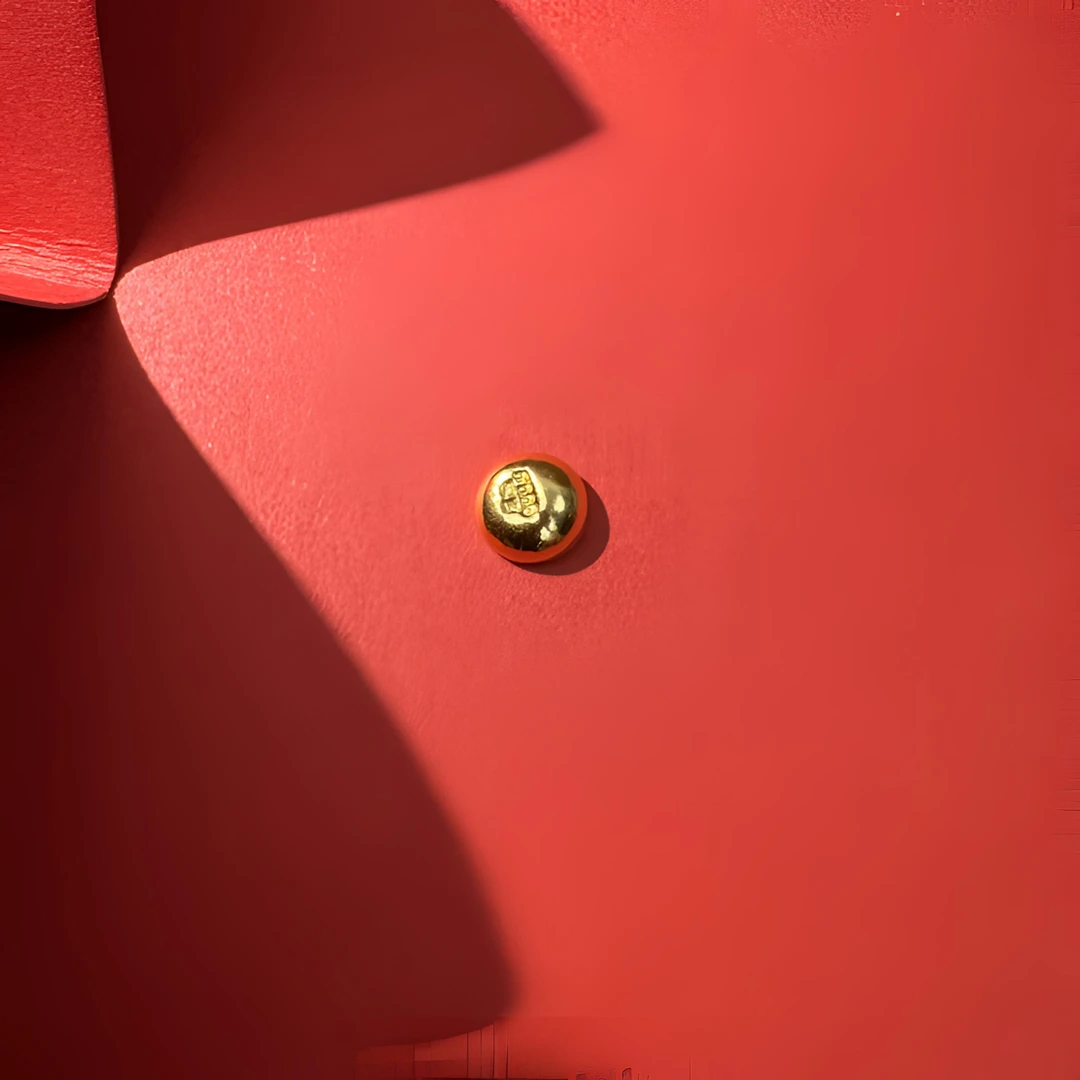 【金世珠宝】足金999实心金豆1g投资理财收藏送礼黄金AU999