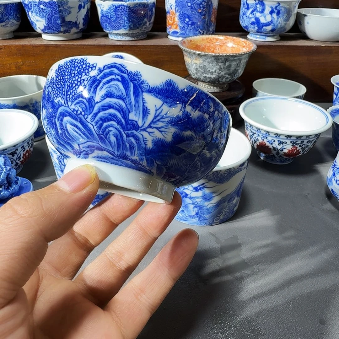 泥塑主人杯手工手绘
