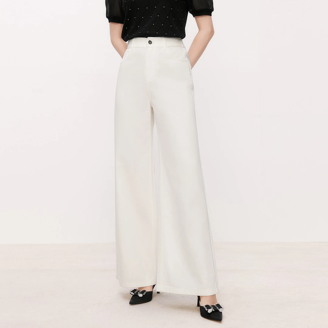 【丽公主专属】【莱赛尔天丝】2025夏阔腿牛仔裤女宽松垂KY00581