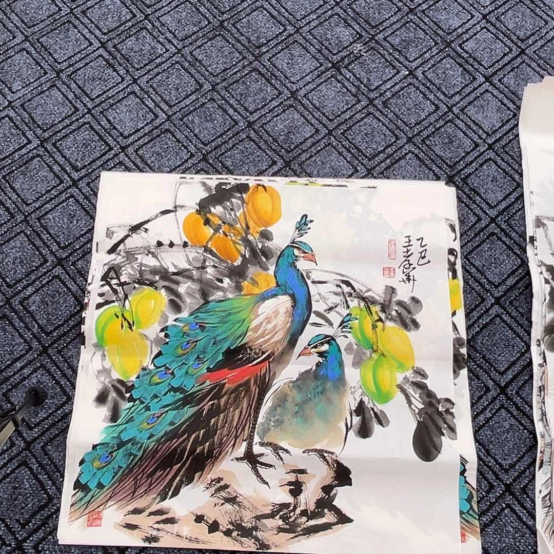 国画王孝华老师四尺对开冯福利品