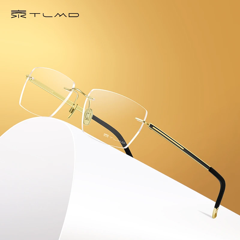 泰勒梅德TLDM经典系列T5006无螺丝钛架男士商务近视眼镜无框超轻
