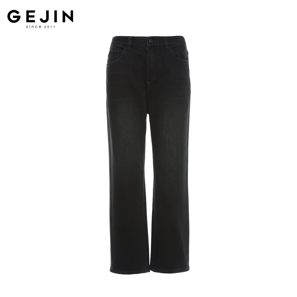 GEJIN/歌锦2025春季新款时尚气质百搭直筒牛仔裤9122530104