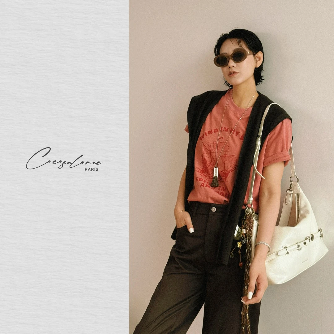 韩彬彬"帆船"亚麻+棉肌理呼吸感甜酷顶流预言粉显白透气T恤884Y-2