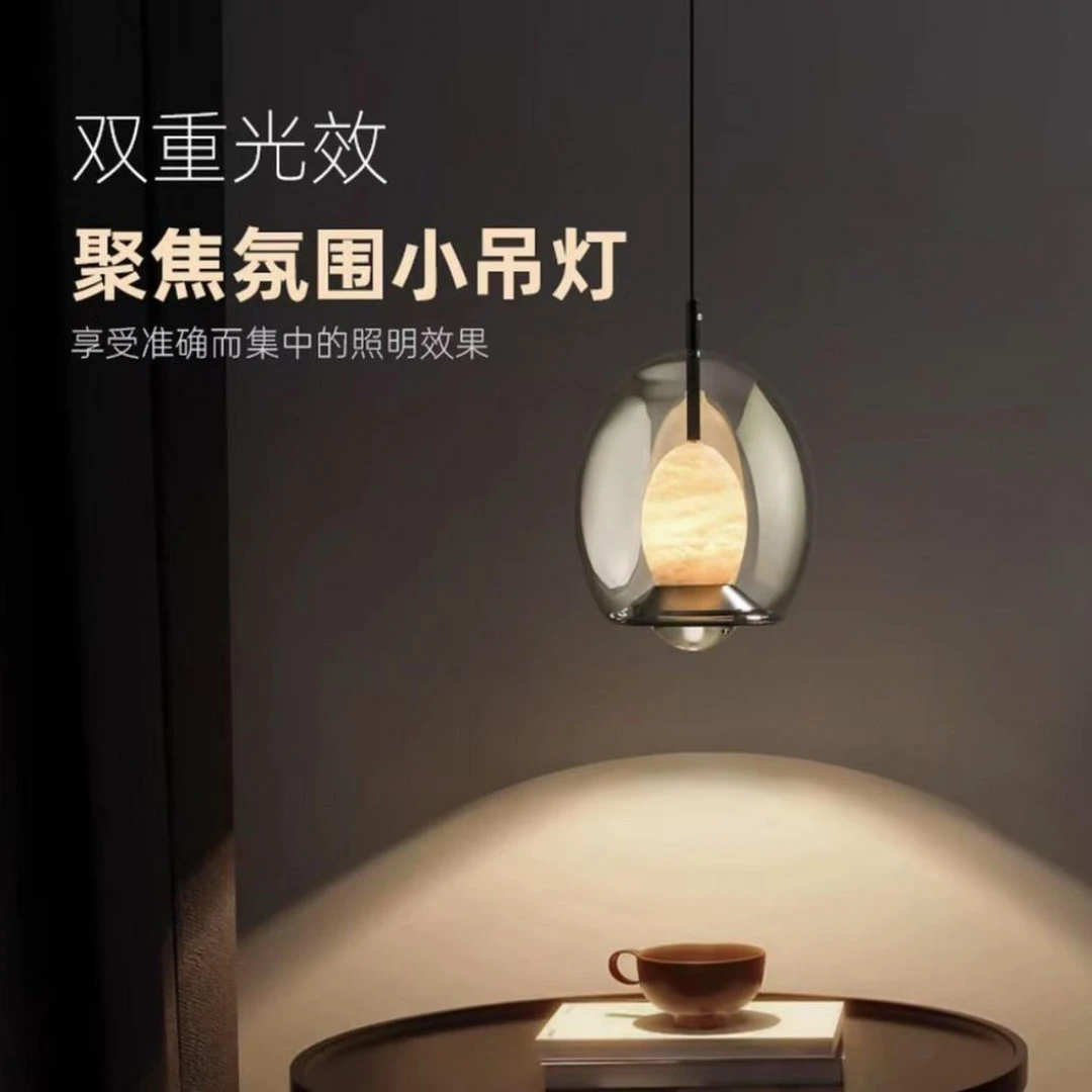 床头小吊灯简约吧台餐厅灯轻奢样板房餐桌客厅背景墙灯