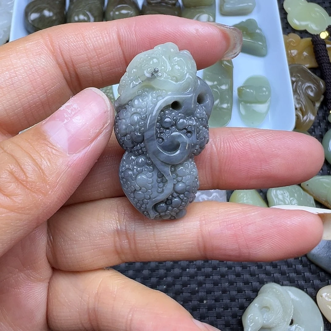 和田玉未镶嵌颈饰卡39.5