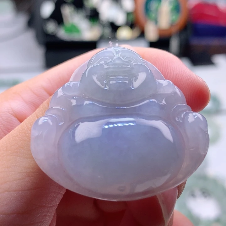 翡翠未镶嵌吊坠(不含链)紫佛吊坠