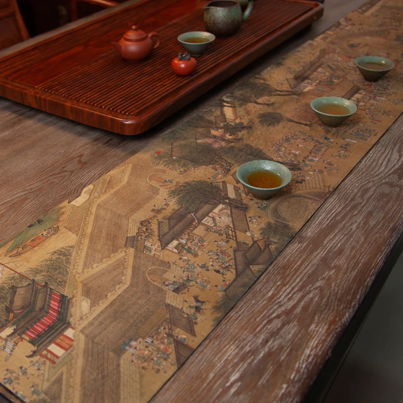 【30x240cm】吸水茶席茶盘垫国风茶杯垫茶垫茶桌垫隔热防滑新中式