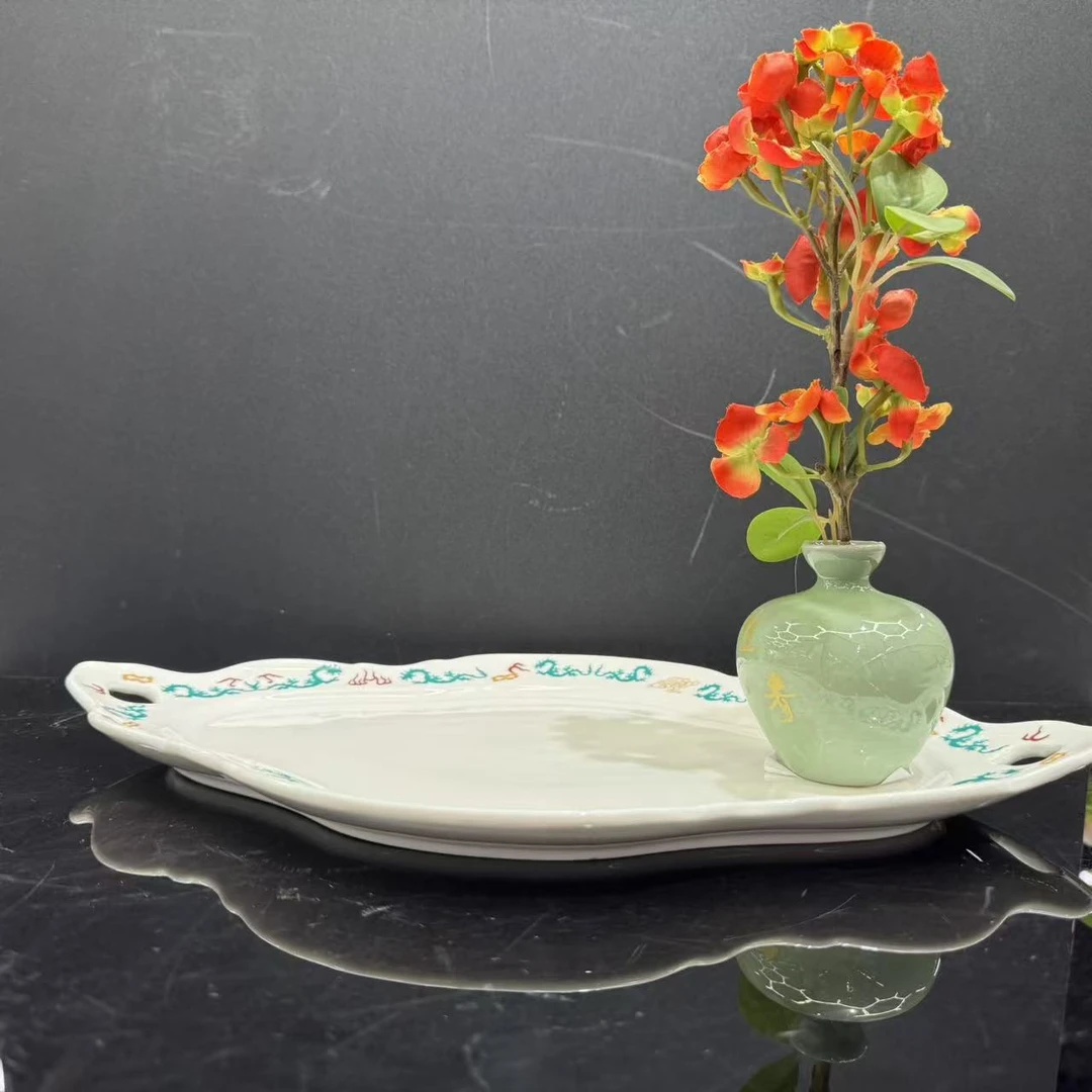 适用于酒店会所的旦形创意个性意境菜冷菜摆盘餐具00058412