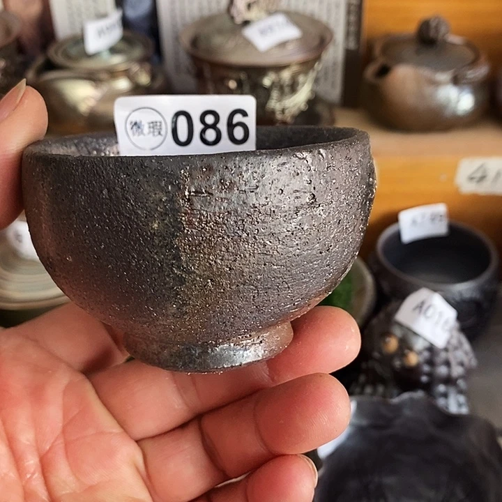 紫砂茶杯柴烧纯手工086