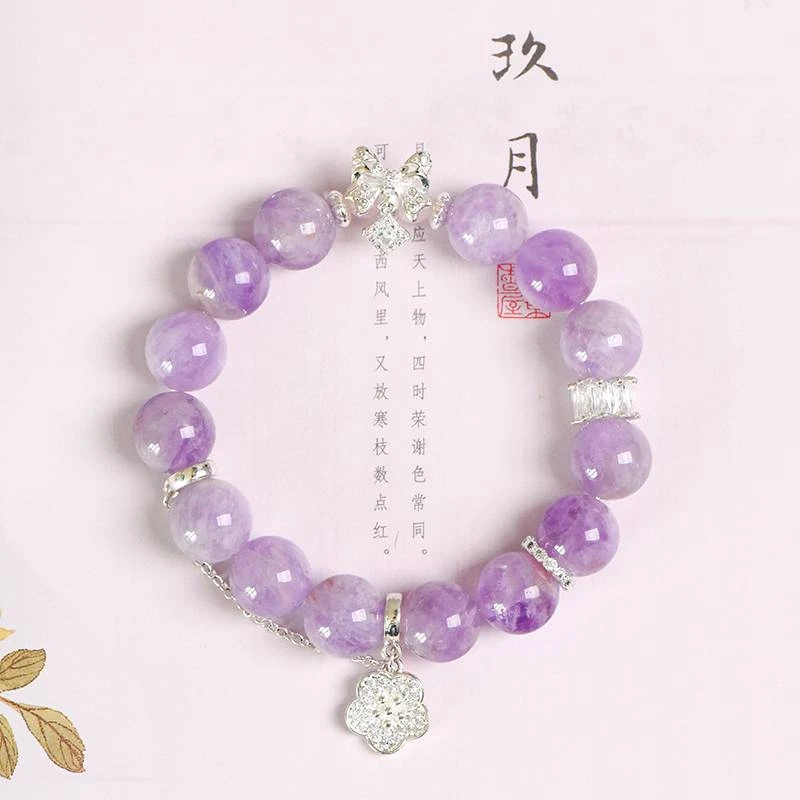 【设计款】薰衣草紫晶单圈手链轻奢ins风女生高级感手饰