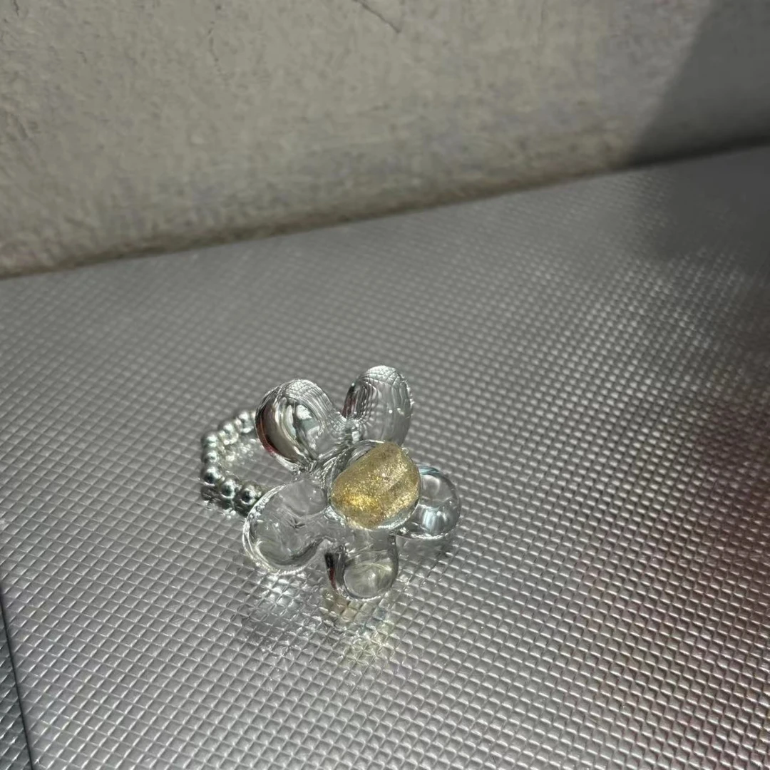 925银戒指 东大门时尚小花银戒指J234