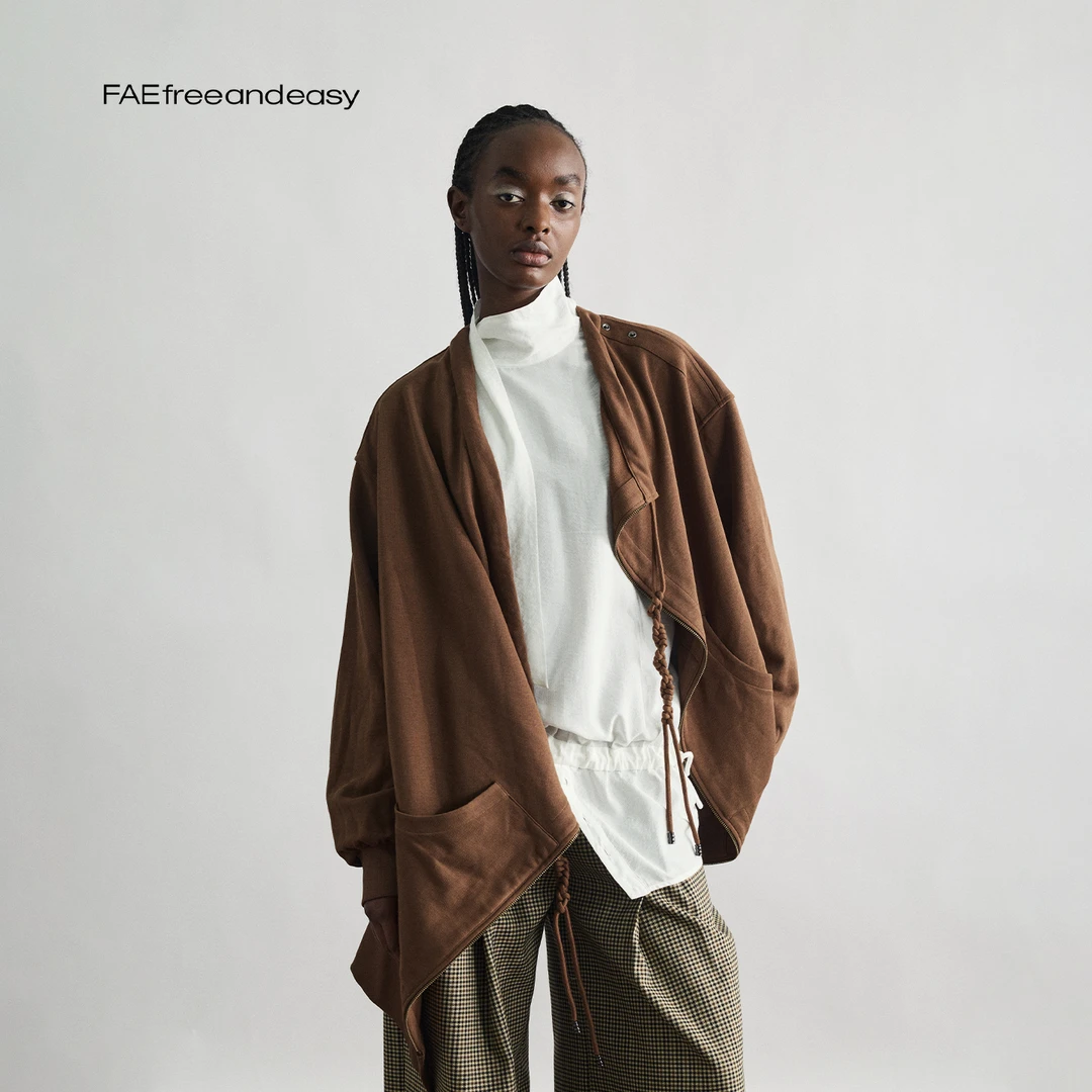 FAEfreeandeasy"丘暮谣 不对称多穿开衫卫衣外套" B52017