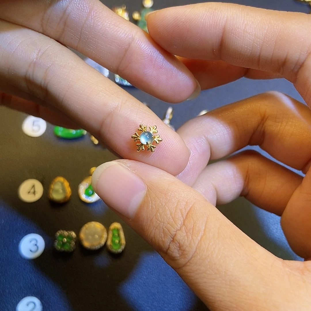 翡翠银S925镶嵌吊坠(不含链)