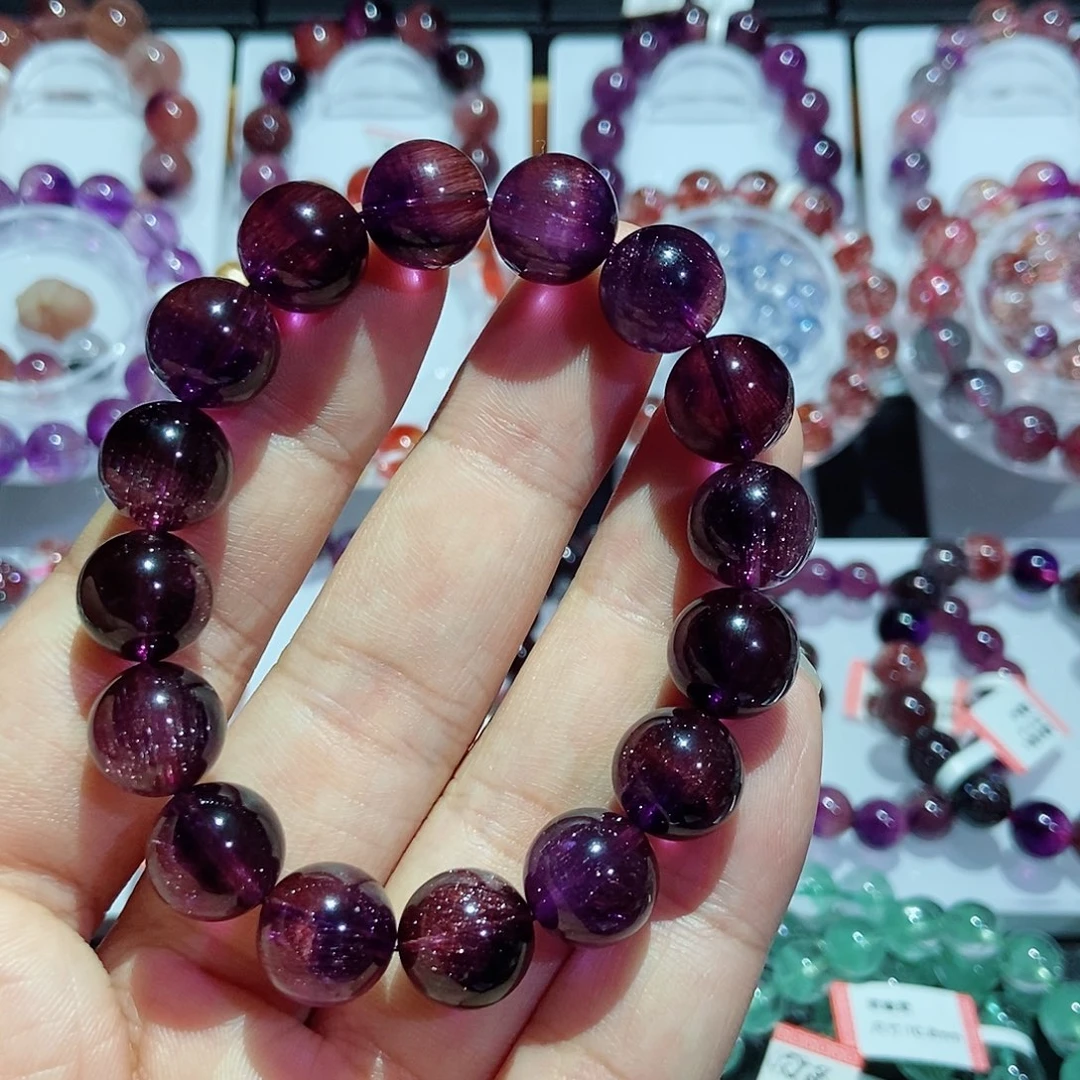 未镶嵌手链水晶金沙紫超七12.6