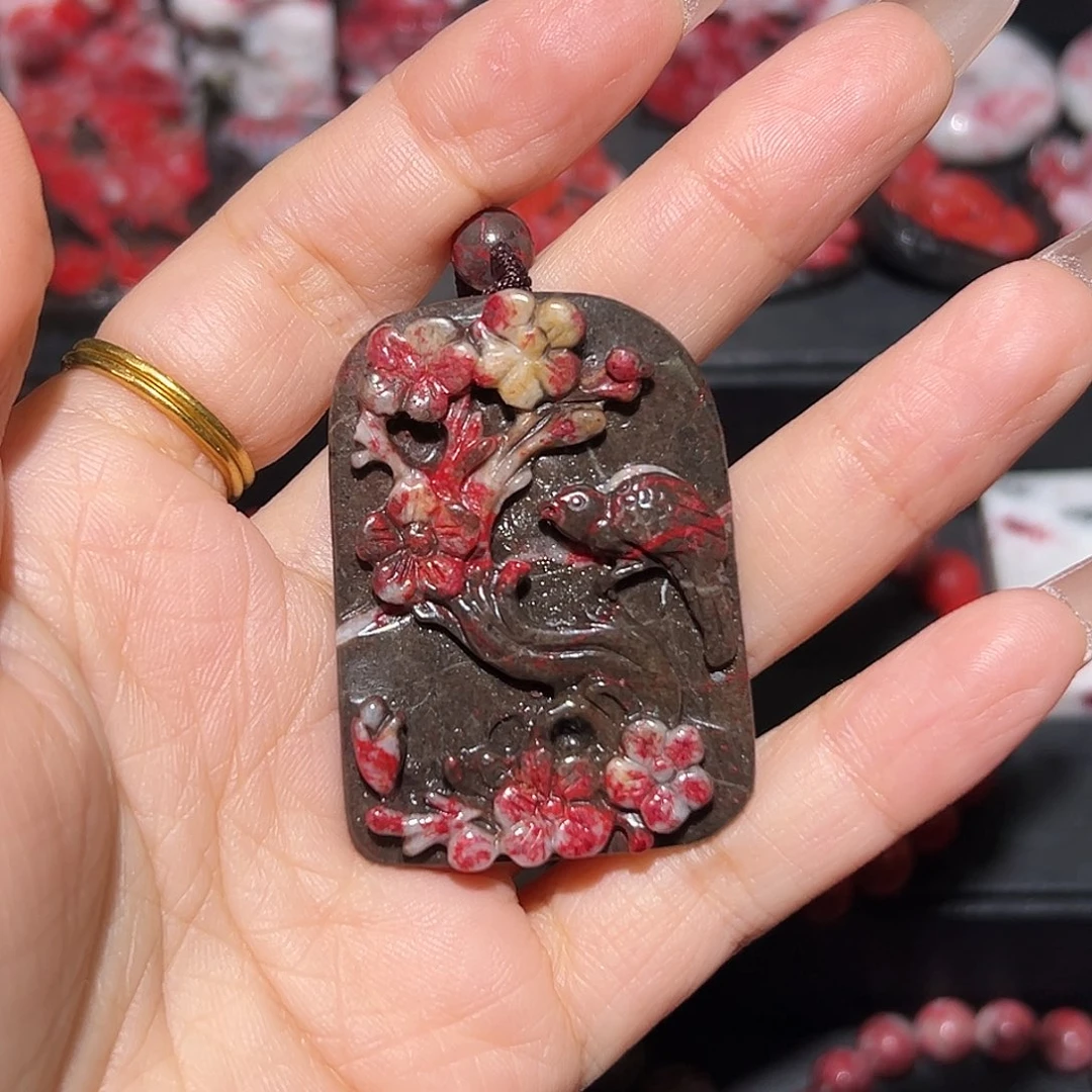 天然辰砂原石雕刻