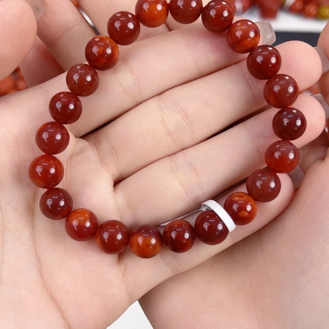南红玛瑙未镶嵌瓦西牛血红8mm手串