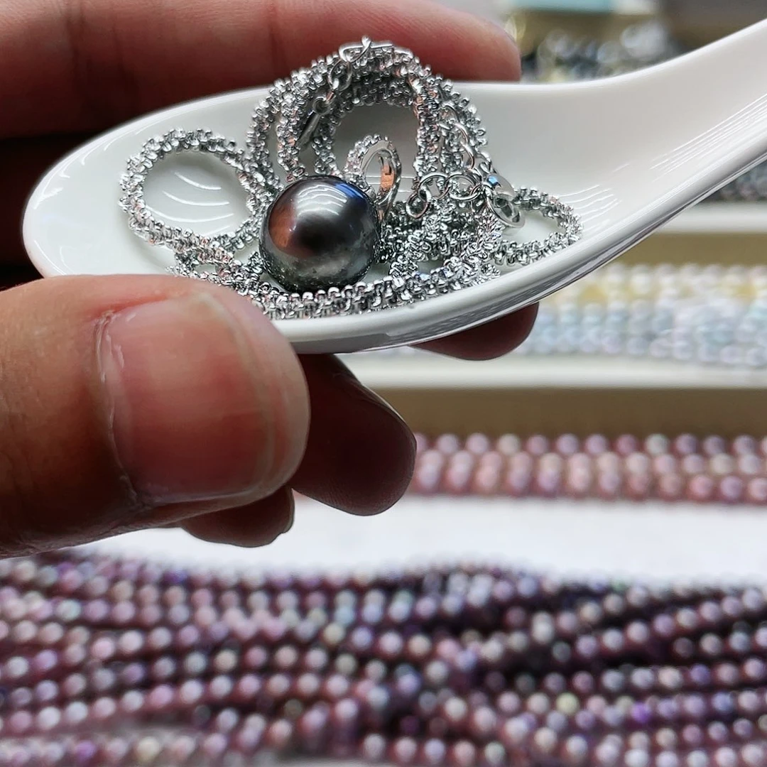 海水珍珠颈饰银S925镶嵌