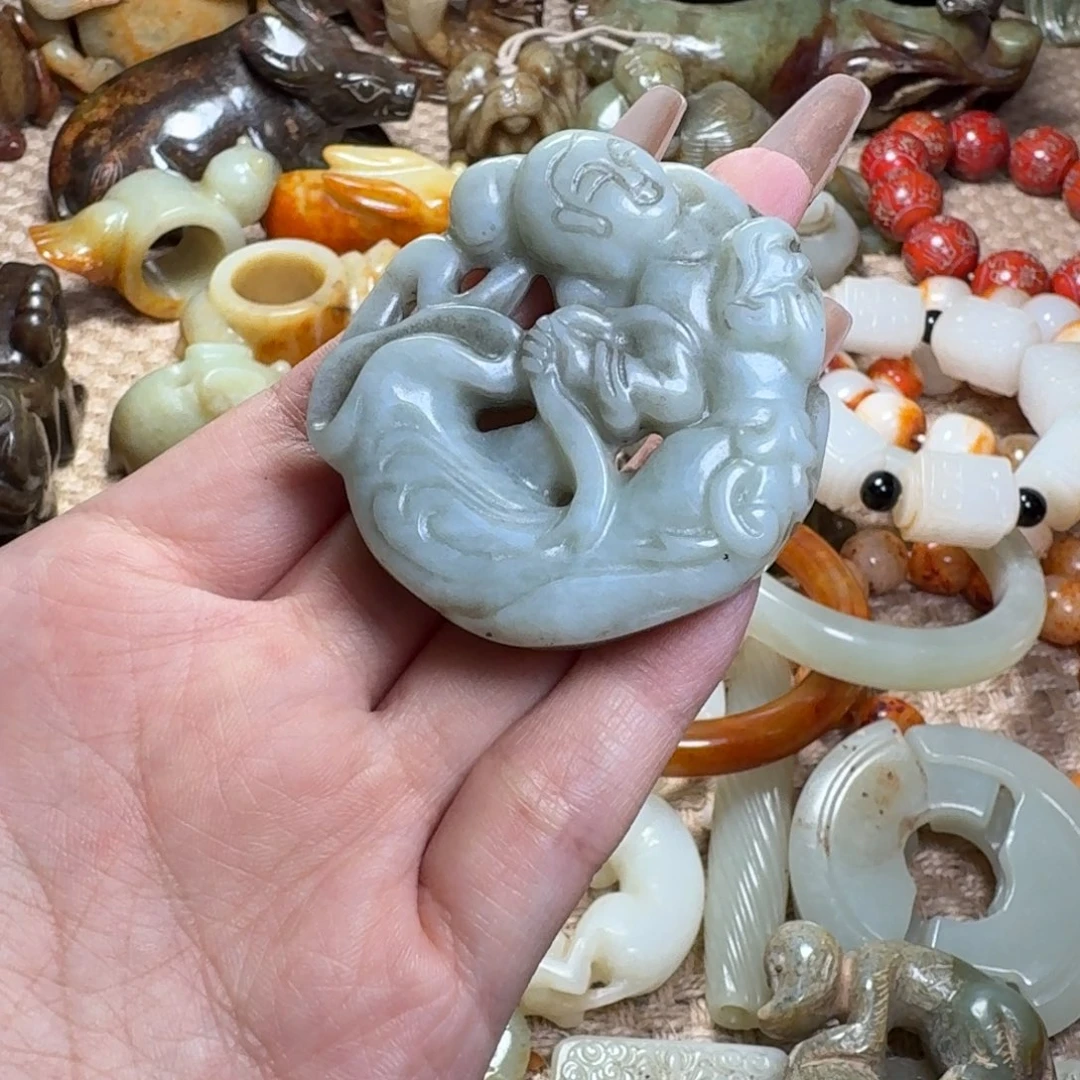 白玉菩提吊坠挂件