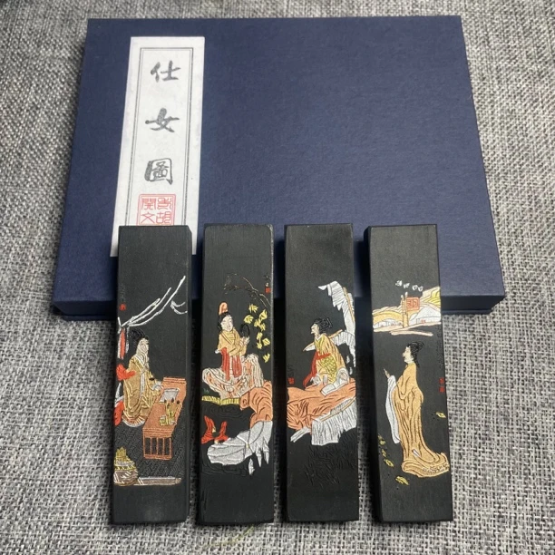 127克仕女图徽墨歙县老胡开文徽墨墨条墨块墨锭