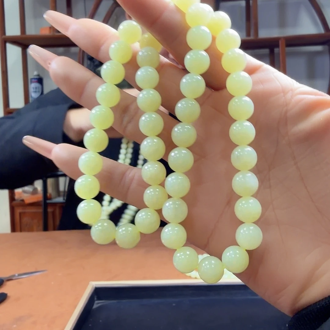 和田玉未镶嵌项链黄口妈妈链