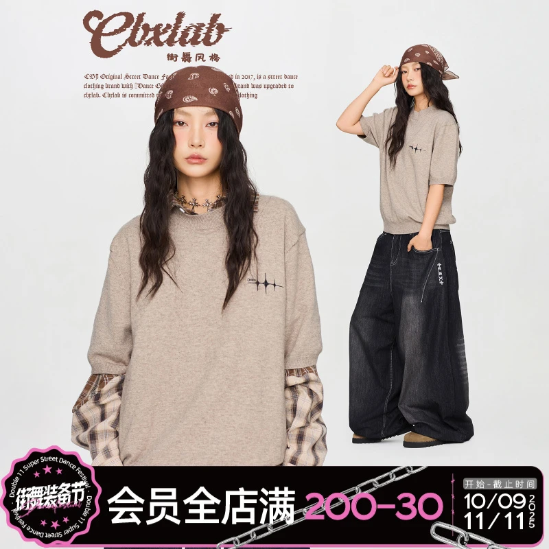 CBXLAB街舞潮牌老钱风针织简约高级感毛衫