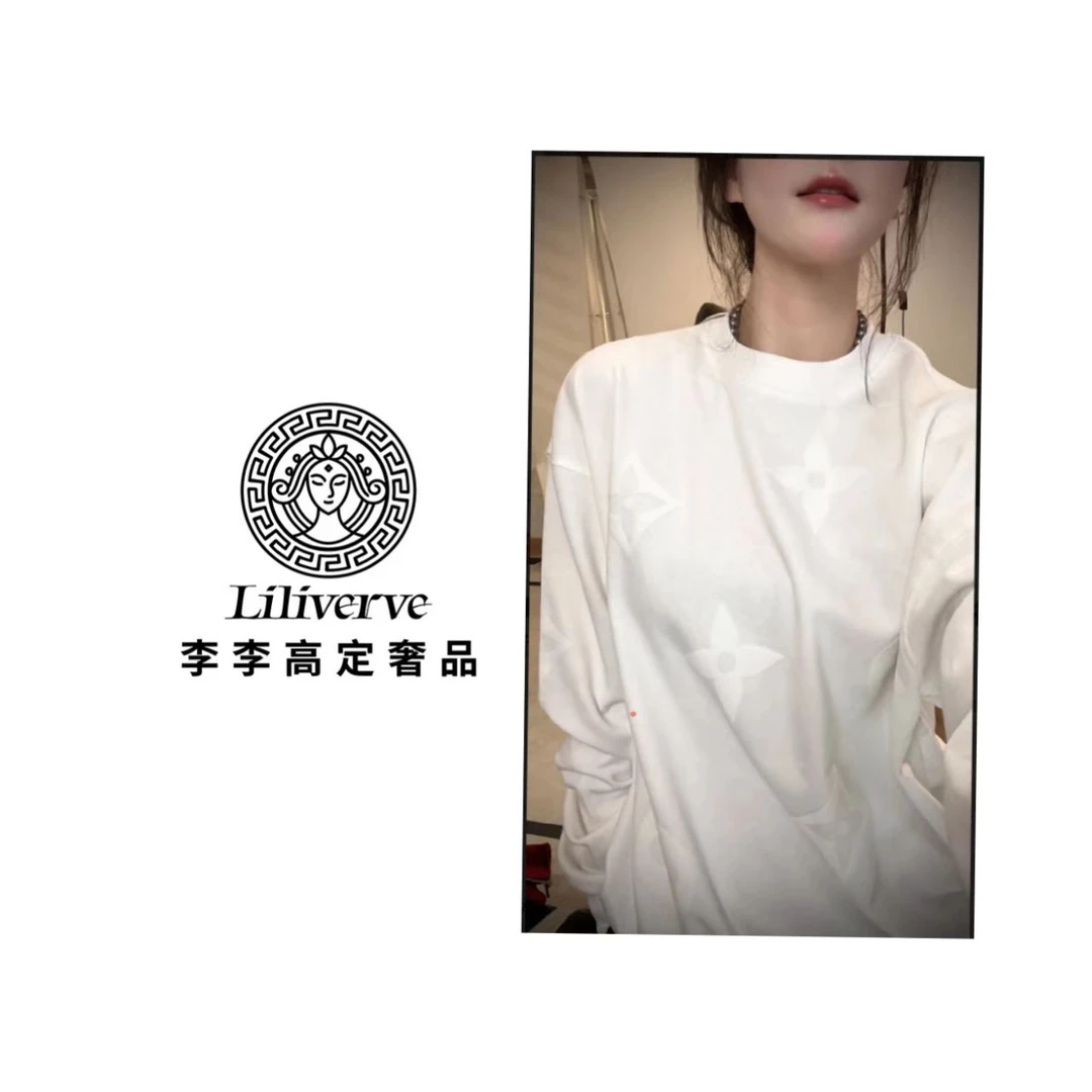 【李李lily】2025新款经典图案顺色发泡印花工艺微阔卫衣
