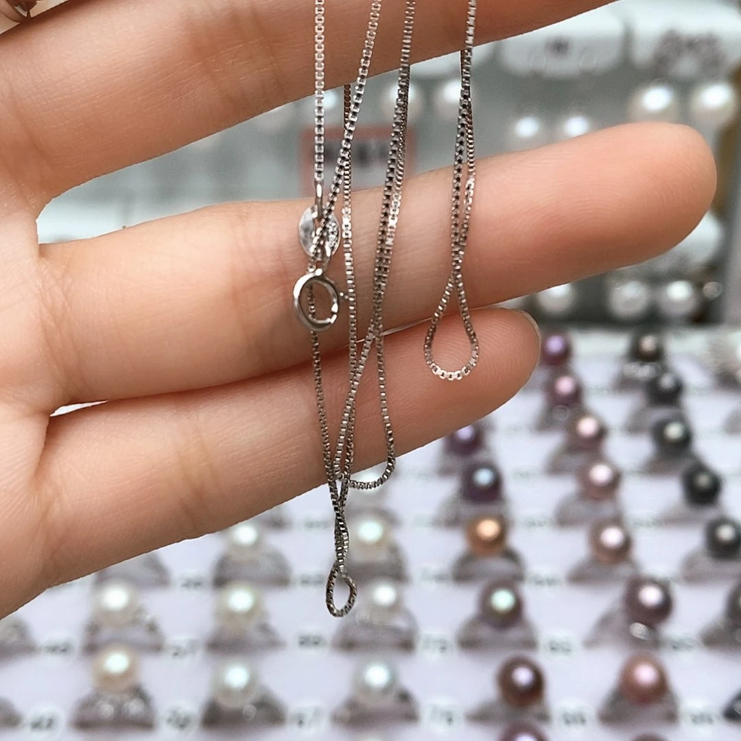 淡水珍珠颈饰银S925镶嵌