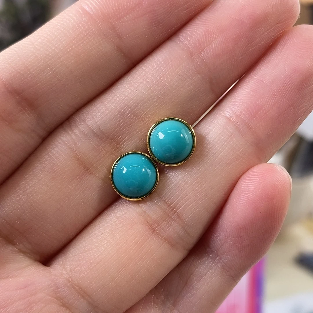 绿松石18K金镶嵌珠宝奇石