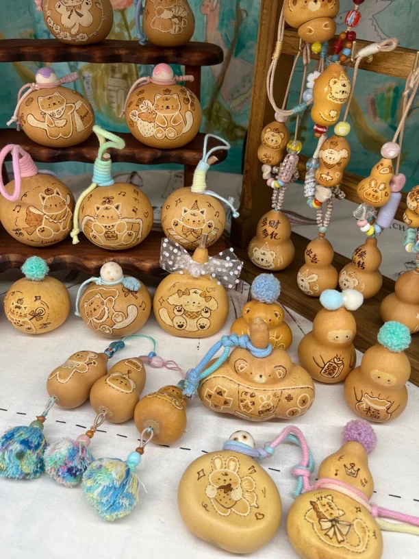 手工烙画雕刻文玩葫芦手机链包挂车挂