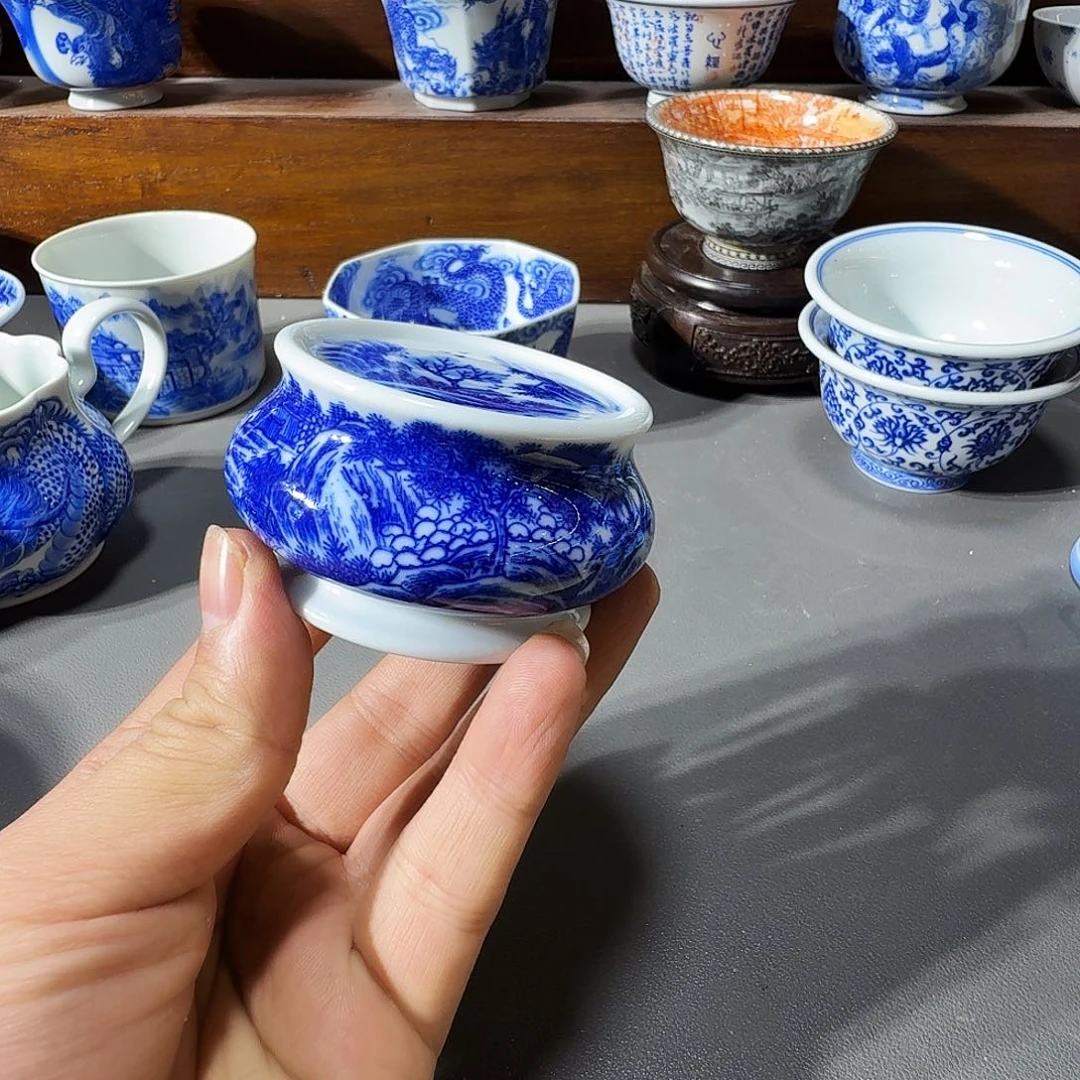 泥塑盖置手工手绘微微瑕